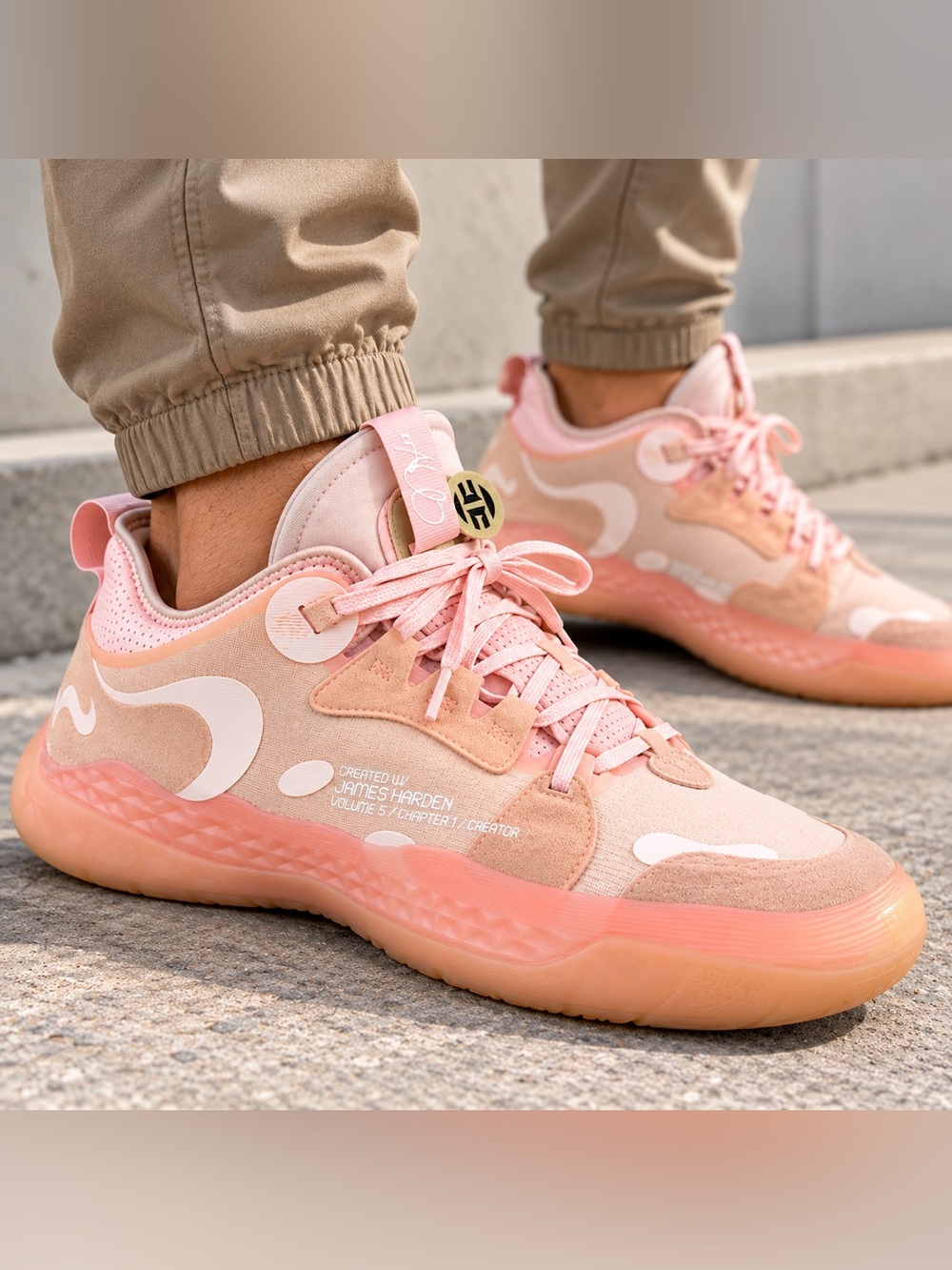 adidas Harden Vol. 5 Futurenatural Men’s Size 13 Pink Athletic Sneakers